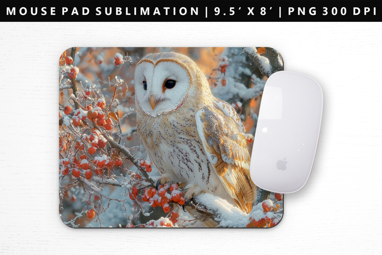 Owl Mouse Pad Design | Mouse Pad Sublimation PNG