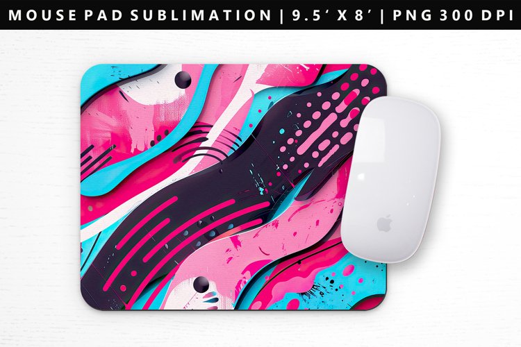 Retro Pop Art Mouse Pad Design | Mouse Pad Sublimation PNG example image 1