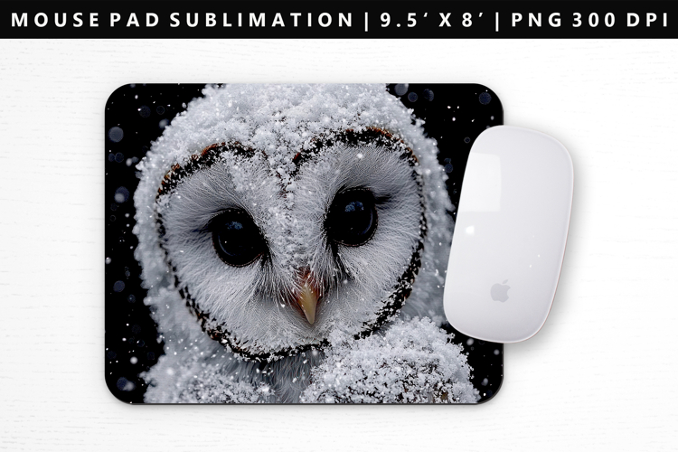 Owl Mouse Pad Design | Mouse Pad Sublimation PNG