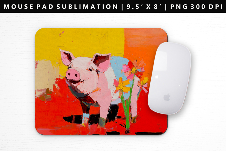 Pig Mouse Pad Design | Mouse Pad Sublimation PNG