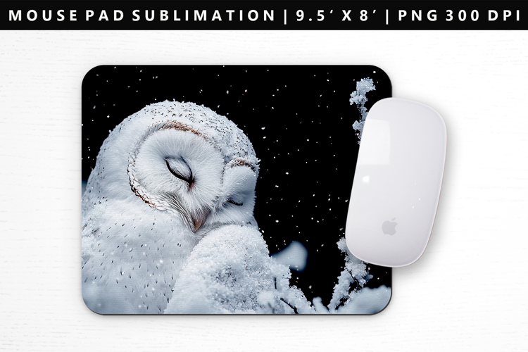Owl Mouse Pad Design | Mouse Pad Sublimation PNG
