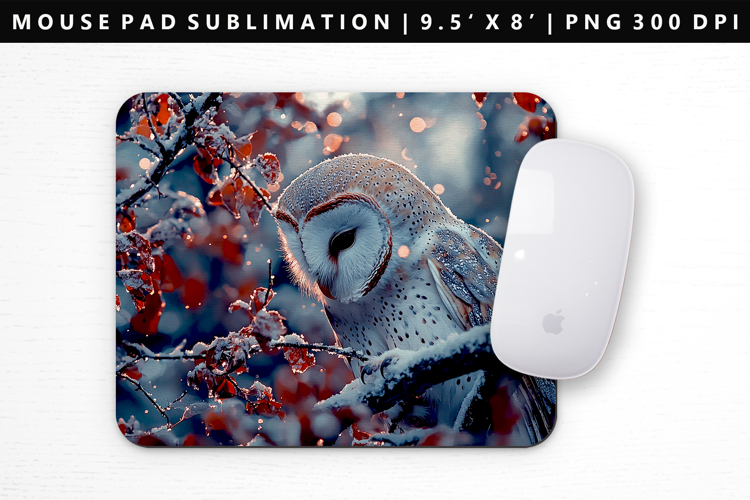 Owl Mouse Pad Design | Mouse Pad Sublimation PNG