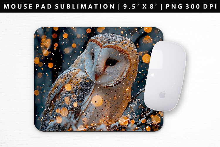Owl Mouse Pad Design | Mouse Pad Sublimation PNG