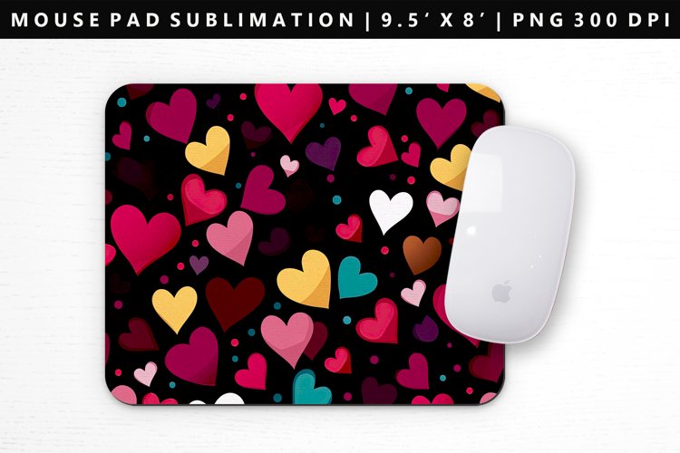 Heart Mouse Pad Design | Mouse Pad Sublimation PNG