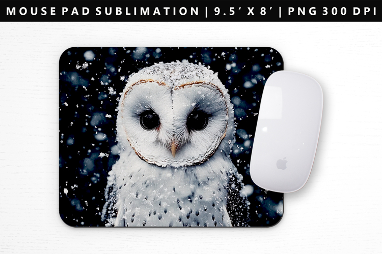 Owl Mouse Pad Design | Mouse Pad Sublimation PNG