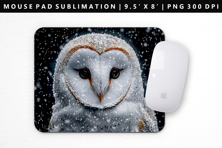 Owl Mouse Pad Design | Mouse Pad Sublimation PNG