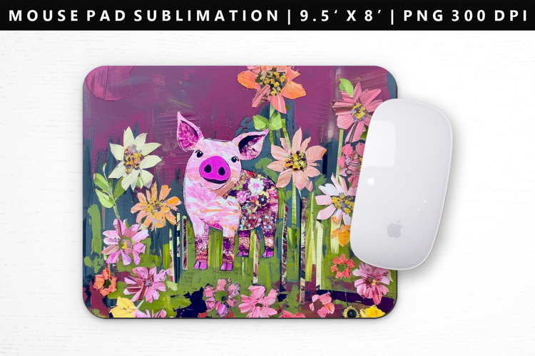 Pig Mouse Pad Design | Mouse Pad Sublimation PNG
