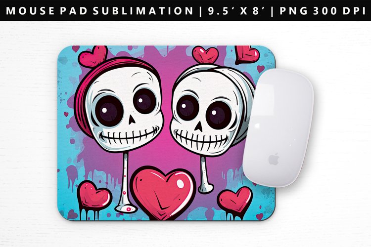 Skull Mouse Pad Design | Mouse Pad Sublimation PNG