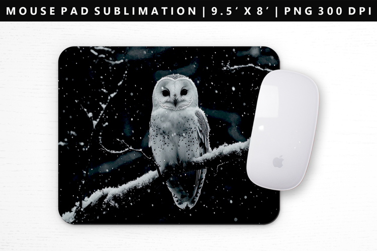 Owl Mouse Pad Design | Mouse Pad Sublimation PNG