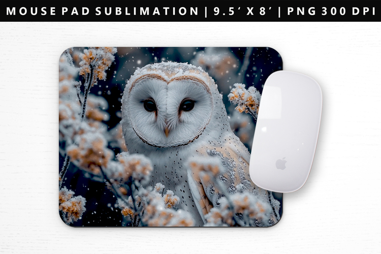 Owl Mouse Pad Design | Mouse Pad Sublimation PNG