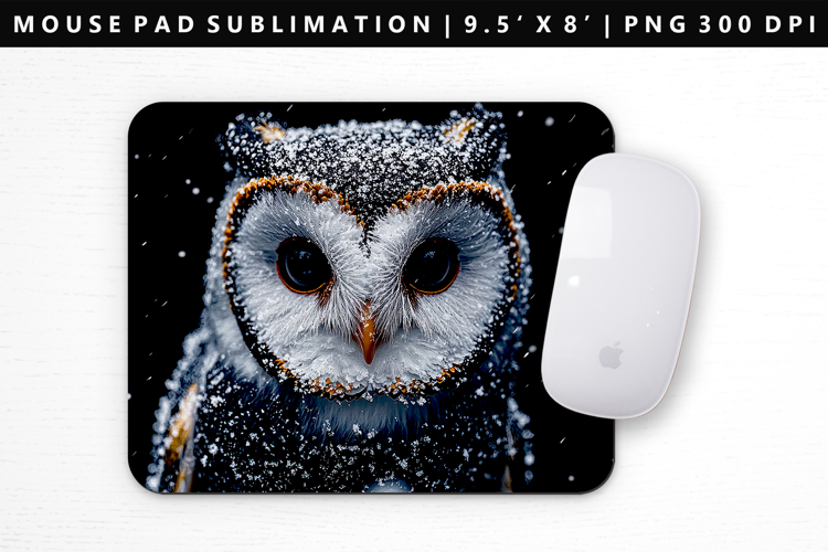 Owl Mouse Pad Design | Mouse Pad Sublimation PNG