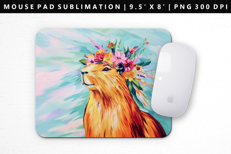 Capybara Mouse Pad Design | Mouse Pad Sublimation PNG