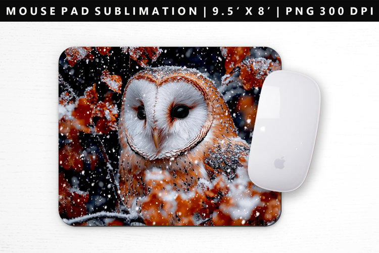 Owl Mouse Pad Design | Mouse Pad Sublimation PNG