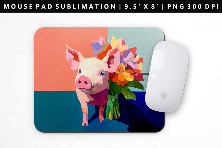 Pig Mouse Pad Design | Mouse Pad Sublimation PNG