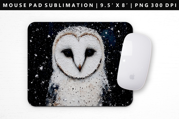 Owl Mouse Pad Design | Mouse Pad Sublimation PNG