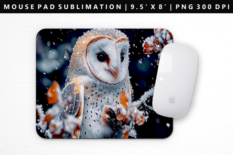 Owl Mouse Pad Design | Mouse Pad Sublimation PNG