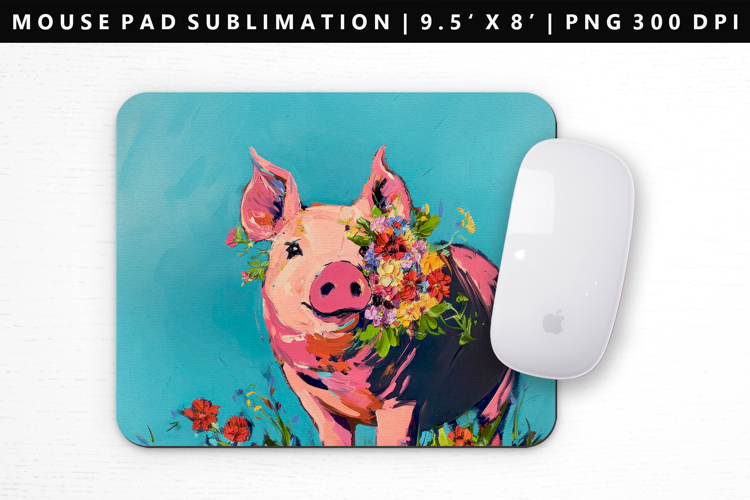 Pig Mouse Pad Design | Mouse Pad Sublimation PNG
