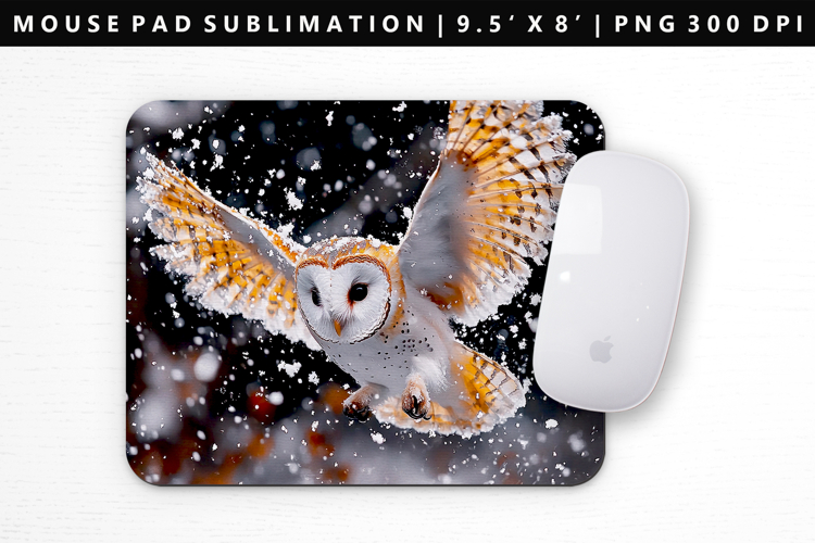 Owl Mouse Pad Design | Mouse Pad Sublimation PNG