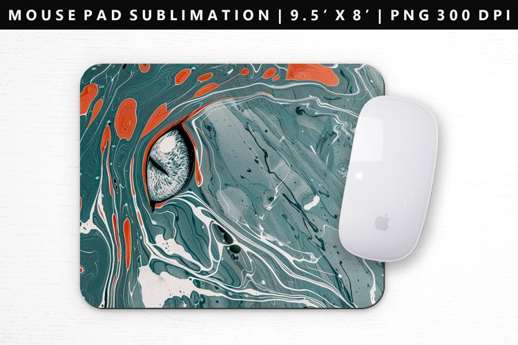 Colored Cats Mouse Pad Design | Mouse Pad Sublimation PNG example image 1