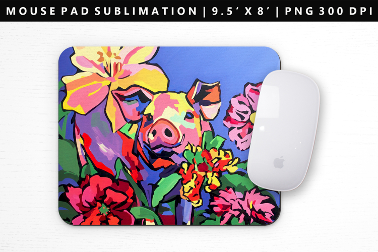 Pig Mouse Pad Design | Mouse Pad Sublimation PNG