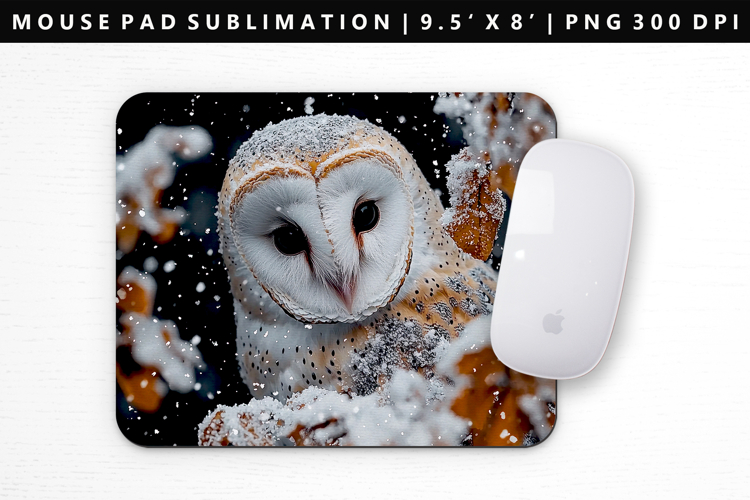 Owl Mouse Pad Design | Mouse Pad Sublimation PNG