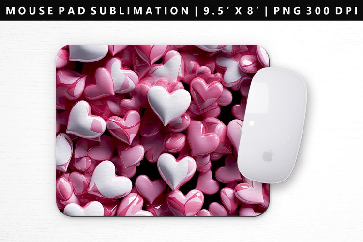 Heart Mouse Pad Design | Mouse Pad Sublimation PNG