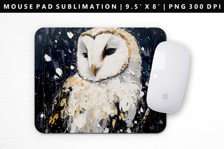 Owl Mouse Pad Design | Mouse Pad Sublimation PNG