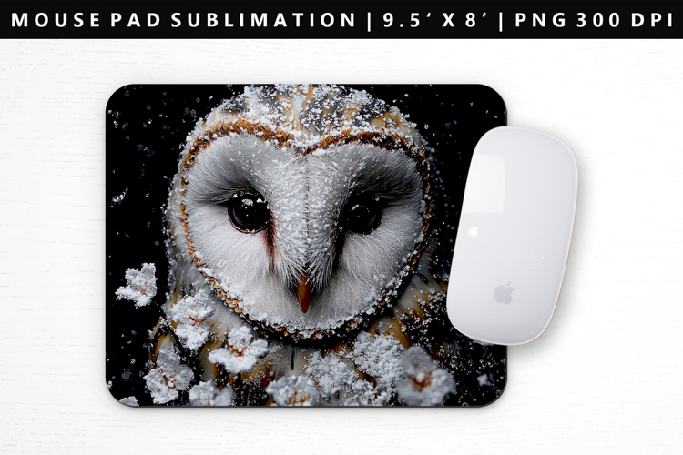 Owl Mouse Pad Design | Mouse Pad Sublimation PNG