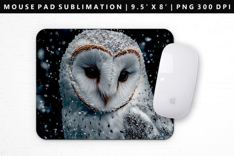 Owl Mouse Pad Design | Mouse Pad Sublimation PNG