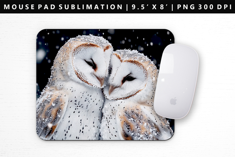 Owl Mouse Pad Design | Mouse Pad Sublimation PNG