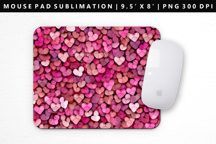 Heart Mouse Pad Design | Mouse Pad Sublimation PNG