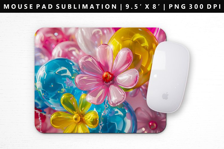 Flower Mouse Pad Design | Mouse Pad Sublimation PNG