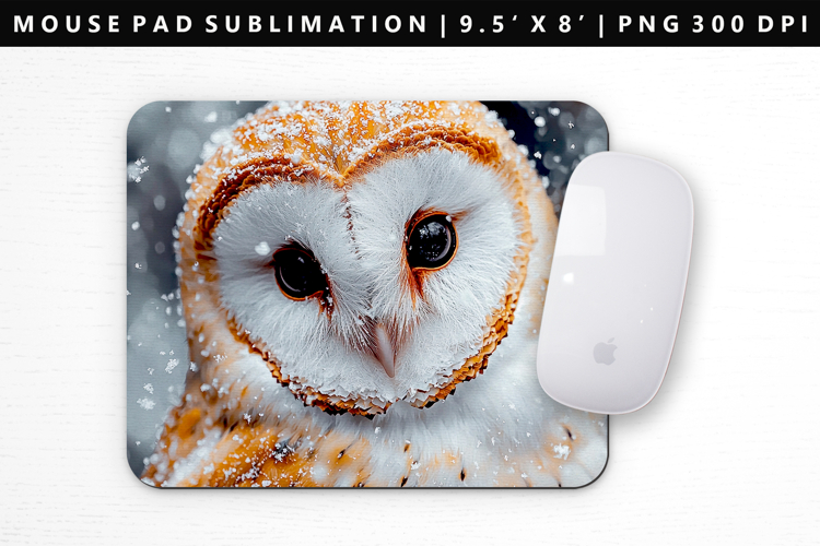 Owl Mouse Pad Design | Mouse Pad Sublimation PNG