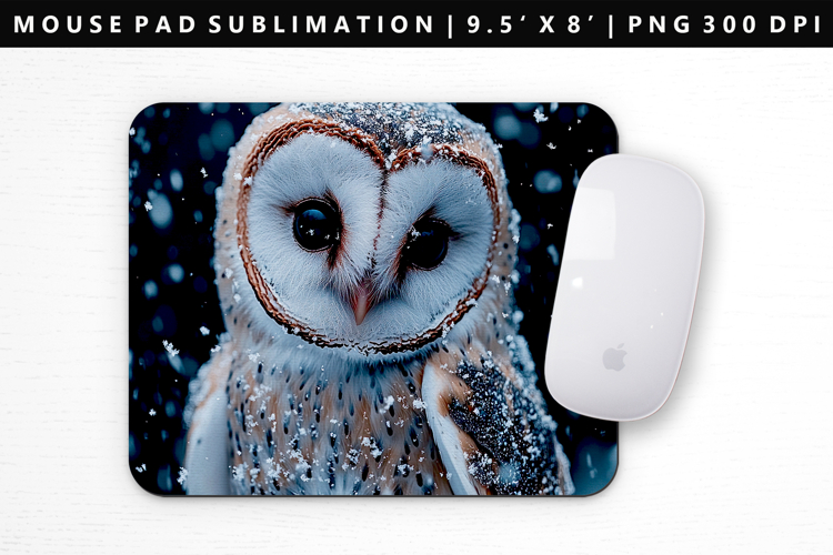 Owl Mouse Pad Design | Mouse Pad Sublimation PNG