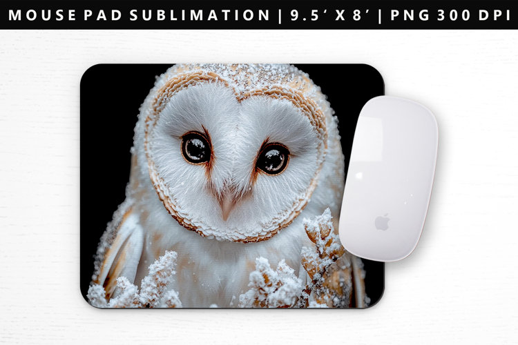 Owl Mouse Pad Design | Mouse Pad Sublimation PNG