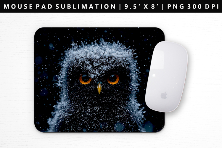Owl Mouse Pad Design | Mouse Pad Sublimation PNG