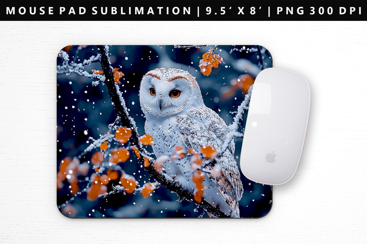 Owl Mouse Pad Design | Mouse Pad Sublimation PNG