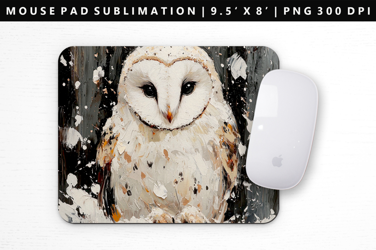 Owl Mouse Pad Design | Mouse Pad Sublimation PNG