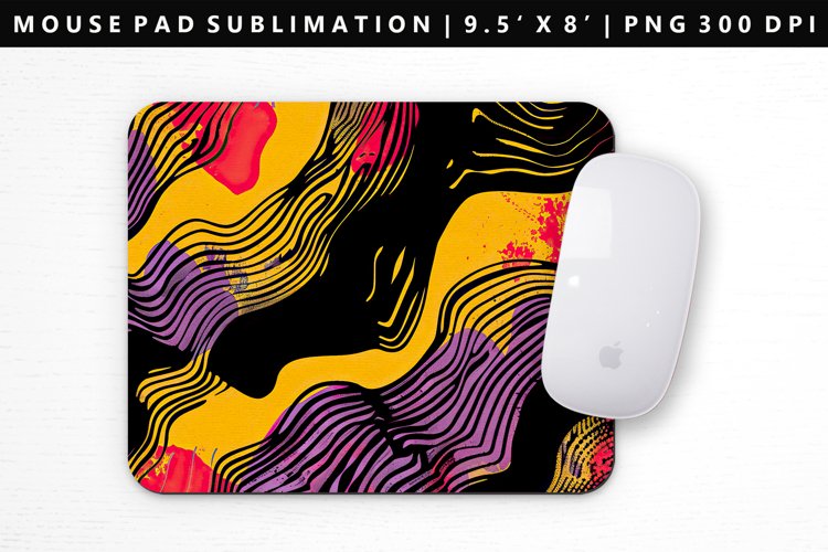Retro Pop Art Mouse Pad Design | Mouse Pad Sublimation PNG example image 1