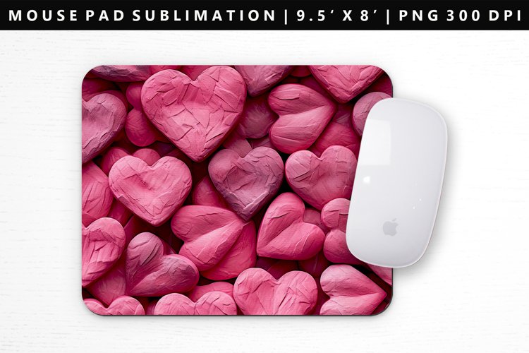 Heart Mouse Pad Design | Mouse Pad Sublimation PNG