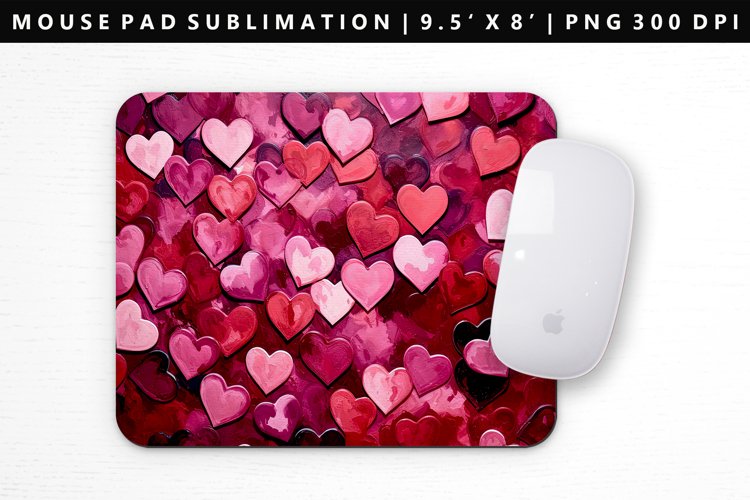 Heart Mouse Pad Design | Mouse Pad Sublimation PNG