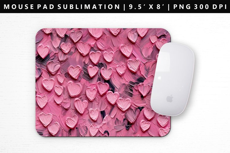 Heart Mouse Pad Design | Mouse Pad Sublimation PNG example image 1