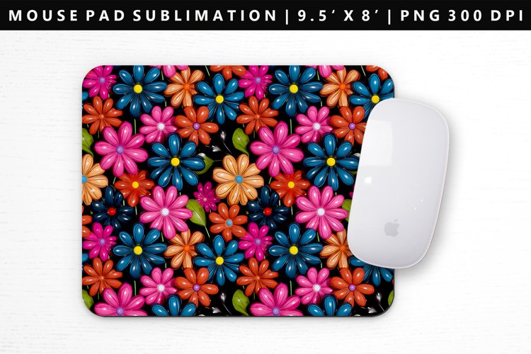 Flower Mouse Pad Design | Mouse Pad Sublimation PNG