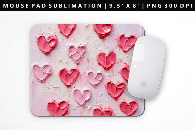 Heart Mouse Pad Design | Mouse Pad Sublimation PNG example image 1
