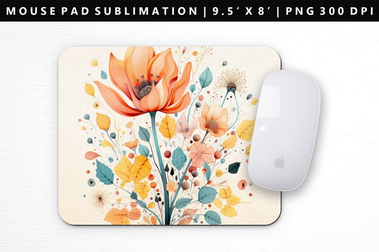 Flower Mouse Pad Design | Mouse Pad Sublimation PNG