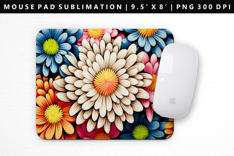 Flower Mouse Pad Design | Mouse Pad Sublimation PNG