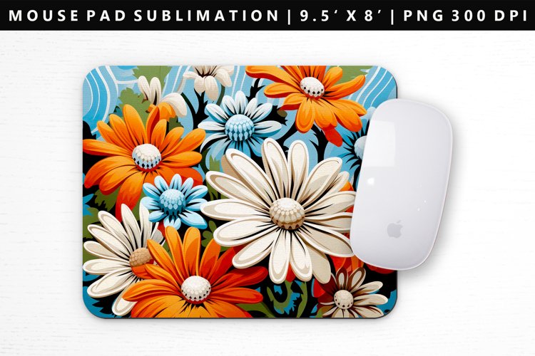Flower Mouse Pad Design | Mouse Pad Sublimation PNG
