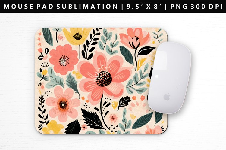 Pink Rose Rectangle Non-Slip Rubber Mouse Pad Mousepad