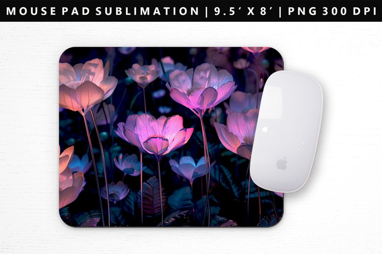 Flower Mouse Pad Design | Mouse Pad Sublimation PNG