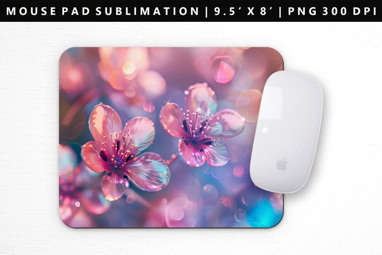 Flower Mouse Pad Design | Mouse Pad Sublimation PNG